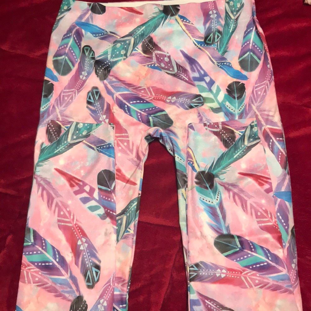 Feather leggings!